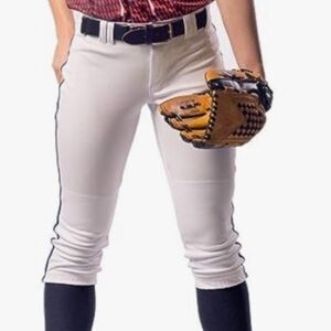 CHAMPRO Ladies Softball Capri Legging White Pants L NWT